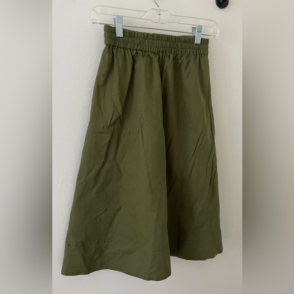 Madewell Circle Drawstring Skirt in Desert Olive - Size XXS - Picture 3 of 4